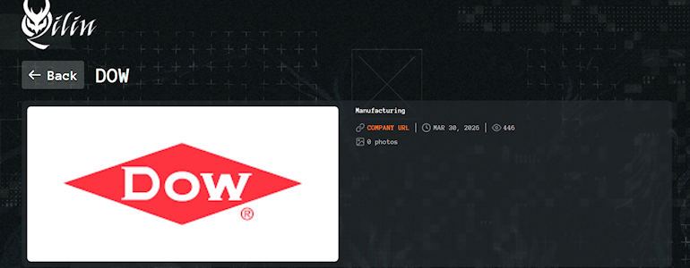 Qilin ransomware claims a breach of Dow Inc.